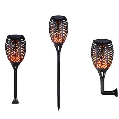 New Outdoor Tiki Bar Lights LED Solar Torch Garden  Waterproof Lawn Lamp  Dancing Flame FlickeringLandscape Path